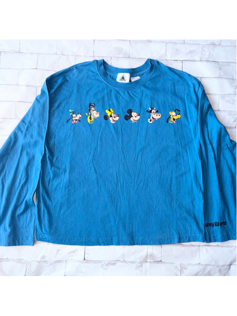EUC Unisex Adult Large Walt Disney World LS Cartoon Print TShirt - Picture 1 of 10